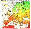 Temperature and weather chart for 1800 GMT on 11 September 2000: Courtesy of University of Cologne