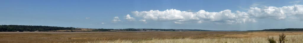 A dry Cefni Marsh with convergence cloud formation over E Anglesey.